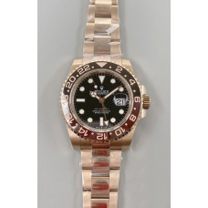 GMT-Master II 126715 CHNR 904L Black/Brown Ceramic RG Black Dial 1:1 Best Edition GMF SA3186 CHS