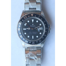 GMT-Master II 16710 Black Bezel SS Black Dial White Dot Bracelet BP A2836