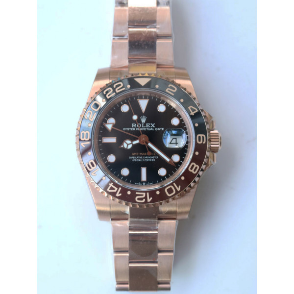 GMT-Master II 126715 CHNR Black/Brown Ceramic RG Black Dial 1:1 Best Edition A2813 CHS BP