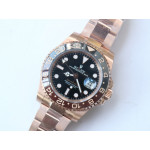 GMT-Master II 126715 CHNR Black/Brown Ceramic RG Black Dial 1:1 Best Edition A2813 CHS BP