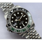 GMT II 126720VTNR SS Green/Black Bezel Black Dial Jubilee Bracelet BP A2813 CHS