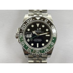 GMT II 126720VTNR SS Green/Black Bezel Black Dial Jubilee Bracelet BP A2813 CHS