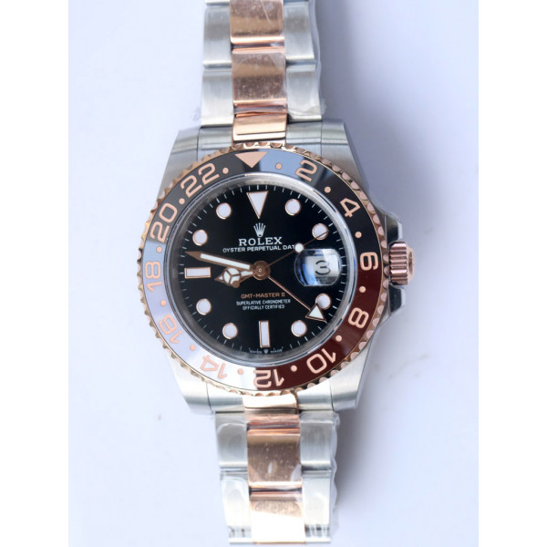 GMT-Master II 126711 CHNR Black/Brown Ceramic RG/SS Black Dial 1:1 Best Edition A2813 BP