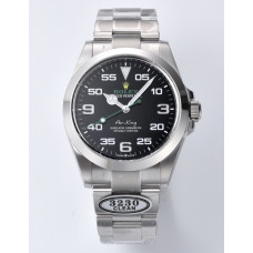 Air-King 126900 1:1 Best Edition 904L Steel Black Dial SS Bracelet Clean VR3230