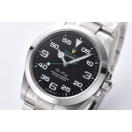 Air-King 126900 1:1 Best Edition 904L Steel Black Dial SS Bracelet Clean VR3230