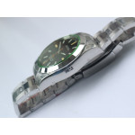 Milgauss 116400 GV Green Sapphire 904L 1:1 Best Edition Black Dial SS Bracelet A2836 DJF