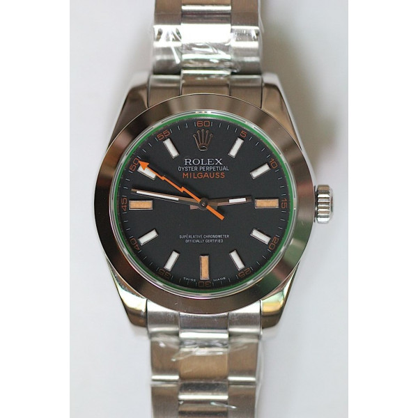 Milgauss 116400 GV SS Black Dial BP Asia 2836