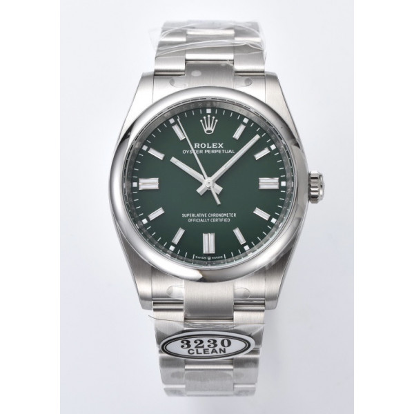 Oyster Perpetual 126000 36mm 904L SS 1:1 Best Edition Green Dial SS Bracelet Clean VR3230