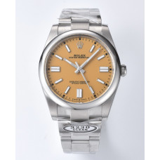 Oyster Perpetual 124300 41mm 904L SS Yellow Dial Bracelet Clean VR3230