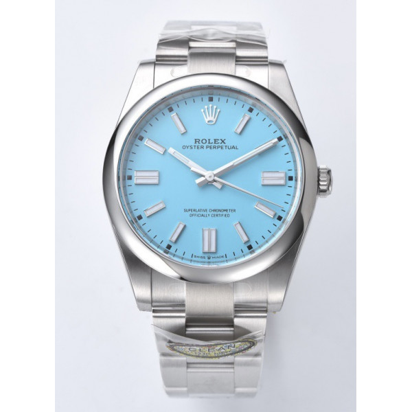 Oyster Perpetual 124300 41mm 904L SS Tiffany Blue Dial Bracelet Clean VR3230