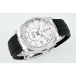 Sky-Dweller 336239 Gain Weight 1:1 Best Edition White Dial on Oysterflex Rubber Strap ZF Asian 2824