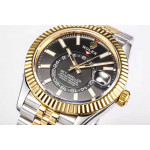 Sky-dweller 326933 YG/SS Black&Gold Dial Jubilee Bracelet Asian 23J