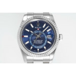 Sky-Dweller 326934 904L SS 1:1 Best Edition Blue Dial on SS Bracelet ZF Asian 2824