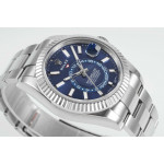 Sky-Dweller 326934 904L SS 1:1 Best Edition Blue Dial on SS Bracelet ZF Asian 2824