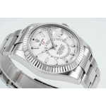 Sky-Dweller 326934 904L SS 1:1 Best Edition White Dial on SS Bracelet ZF Asian 2824