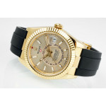 Sky-Dweller 336238 Gain Weight YG 1:1 Best Edition Gold Dial On Oysterflex Rubber Strap ZF Asian 2824