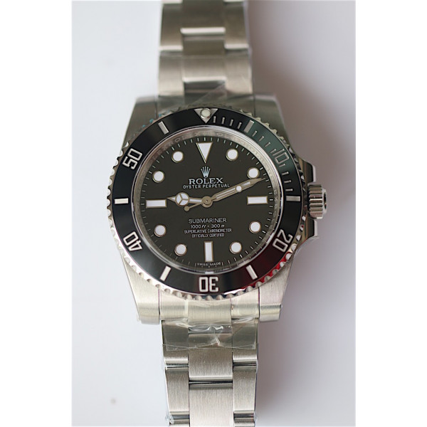 Submariner 114060LN SS Case Ceramic Bezel Black Dial Bracelet BP