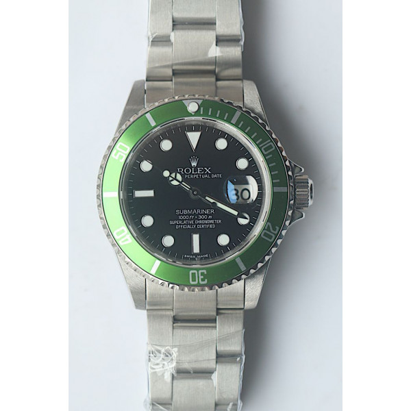 Submariner 16610LV SS Green bezel Black Dial Bracelet BPF