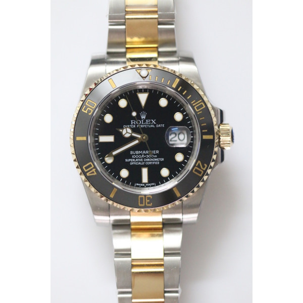 Submariner 126613LN YG/SS TT Black Dial Bracelet BP A2813