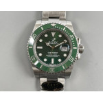 Submariner 116610 LV Green Ceramic 904L 1:1 Best Edition SS Bracelet Clean SA3135