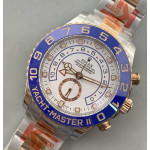 YachtMaster II 116681 SS/RG Blue Ceramic 1:1 Best Edition SS/RG Bracelet KF A7750