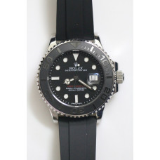 YachtMaster 116655 40mm SS Black Dial Rubber  BP A2824