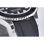 YachtMaster 226659 42mm 904L SS Black Rubber Clean VR3235