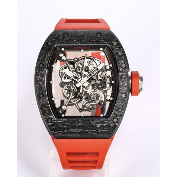 RM055 Bubba Watson NTPT Carbon Case Skeleton Dial Red Rubber Strap BBR RMUL2