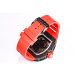 RM055 Bubba Watson NTPT Carbon Case Skeleton Dial Red Rubber Strap BBR RMUL2