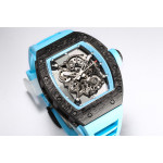 RM055 Bubba Watson NTPT Carbon Case Skeleton Dial Blue Inner Bezel Rubber Strap BBR RMUL2