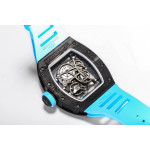 RM055 Bubba Watson NTPT Carbon Case Skeleton Dial Blue Inner Bezel Rubber Strap BBR RMUL2