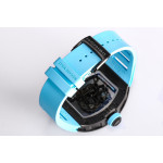 RM055 Bubba Watson NTPT Carbon Case Skeleton Dial Blue Inner Bezel Rubber Strap BBR RMUL2