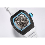 RM055 Bubba Watson NTPT Carbon Case Skeleton Dial Blue Inner Bezel Rubber Strap BBR RMUL2