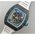 RM055 NTPT Carbon Case 1:1 Best Edition Blue Bezel White Rubber Strap ZF RMUL2 Super Clone