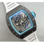 RM055 NTPT Carbon Case 1:1 Best Edition Blue Bezel White Rubber Strap ZF RMUL2 Super Clone