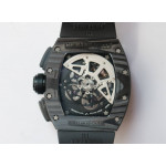 RM011 NTPT Chrono Carbon Case 1:1 Best Edition Crystal Dial Rubber Strap A7750 V2 KVF