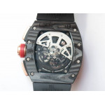 RM011 NTPT Chrono Carbon Case 1:1 Best Edition Crystal Dial Rubber Strap A7750 V2 KVF