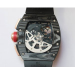 RM011 NTPT Chrono Carbon Case 1:1 Best Edition Crystal Dial Rubber Strap A7750 V2 KVF