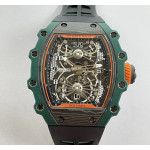 RM21-02 Tourbillon NTPT Best Edition Skeleton Dial on Black Rubber Strap RMF