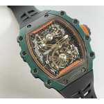 RM21-02 Tourbillon NTPT Best Edition Skeleton Dial on Black Rubber Strap RMF