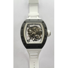 RM055 Bubba Watson NTPT Carbon Case White Skeleton Dial Rubber Strap BBR RMUL2