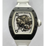 RM055 Bubba Watson NTPT Carbon Case White Skeleton Dial Rubber Strap BBR RMUL2