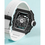 RM035-02 Rafael Nadal NTPT Carbon Skeleton Dial White Rubber Strap KUF NH06