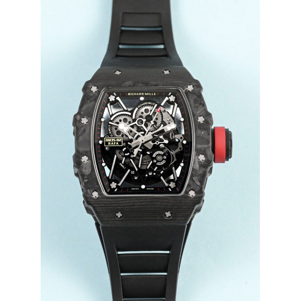 RM035-02 Rafael Nadal NTPT Carbon Skeleton Dial Black Rubber Strap KUF NH06