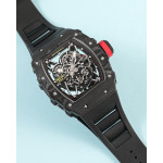 RM035-02 Rafael Nadal NTPT Carbon Skeleton Dial Black Rubber Strap KUF NH06