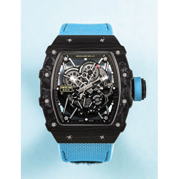 RM035-02 Rafael Nadal NTPT Carbon Skeleton Dial Blue Nylon Strap KUF NH06