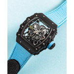 RM035-02 Rafael Nadal NTPT Carbon Skeleton Dial Blue Nylon Strap KUF NH06