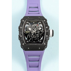 RM035-02 Rafael Nadal NTPT Carbon Skeleton Dial Purple Rubber Strap KUF NH06