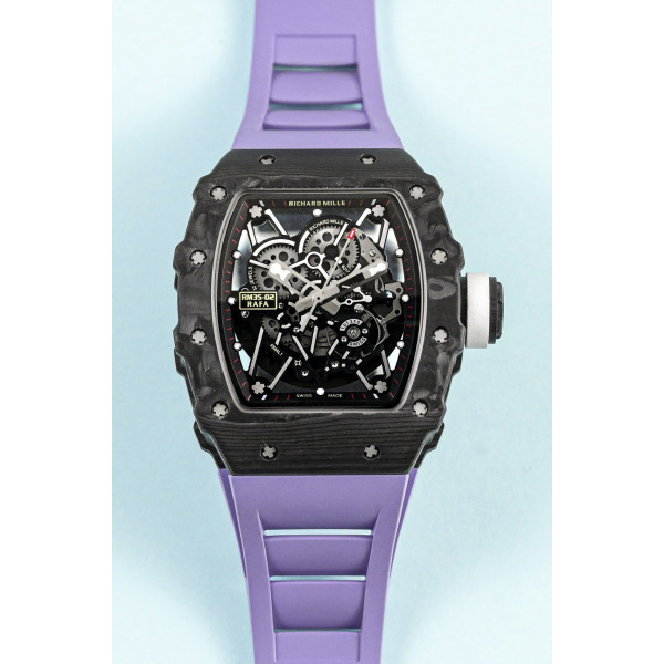 RM035-02 Rafael Nadal NTPT Carbon Skeleton Dial Purple Rubber Strap KUF NH06