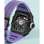 RM035-02 Rafael Nadal NTPT Carbon Skeleton Dial Purple Rubber Strap KUF NH06